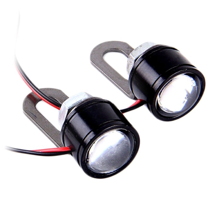 2 PCS 12V 3W  White Light Eagle Eyes LED Strobe Light For Motorcycle ，Wire Length: 90cm - Eagle Eye Lights by buy2fix | Online Shopping UK | buy2fix