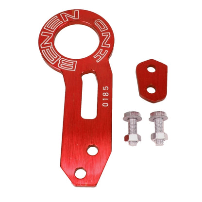 Benen Aluminum Alloy Rear Tow Towing Hook Trailer Ring for Universal Car Auto with Two Screw Holes(Red) - In Car by buy2fix | Online Shopping UK | buy2fix