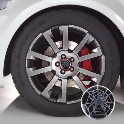 4 PCS Spider Metal Car Sticker Wheel Hub Caps Centre Cover Decoration - 3D Metal Sticker by buy2fix | Online Shopping UK | buy2fix