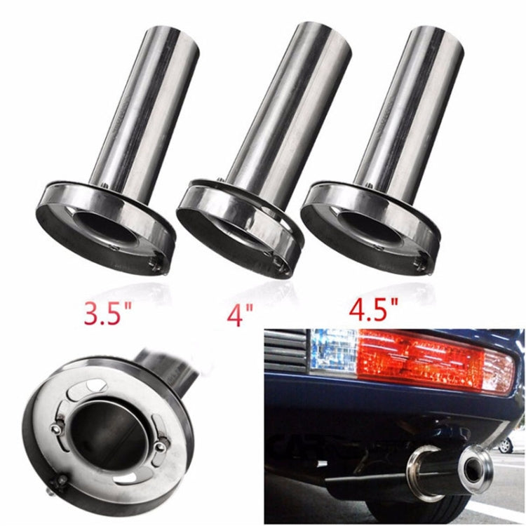 4 inch Universal Car 304 Stainless Steel Exhaust Pipe Muffler Adjustable Tail Muffler Tip - In Car by buy2fix | Online Shopping UK | buy2fix