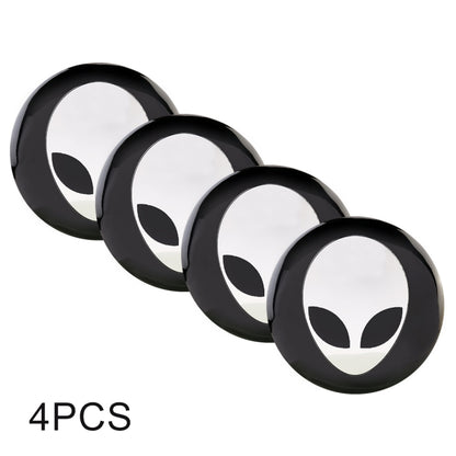 4 PCS Car-Styling Alien Pattern Metal Wheel Hub Decorative Sticker, Diameter: 5.8cm - Decorative Sticker by buy2fix | Online Shopping UK | buy2fix