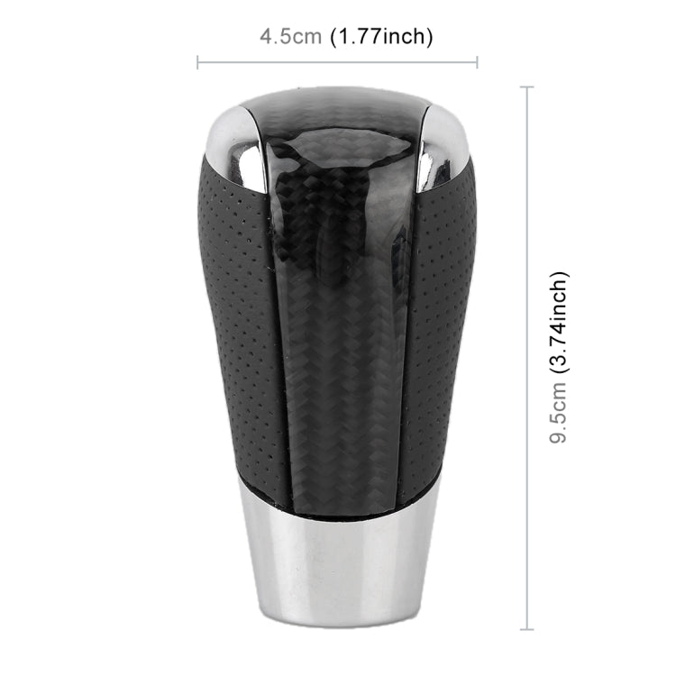 Universal Carbon Fiber Texture Leather Hole Pattern Car Gear Shift Knob Modified Shifter Lever Knob - Shift Knob by buy2fix | Online Shopping UK | buy2fix