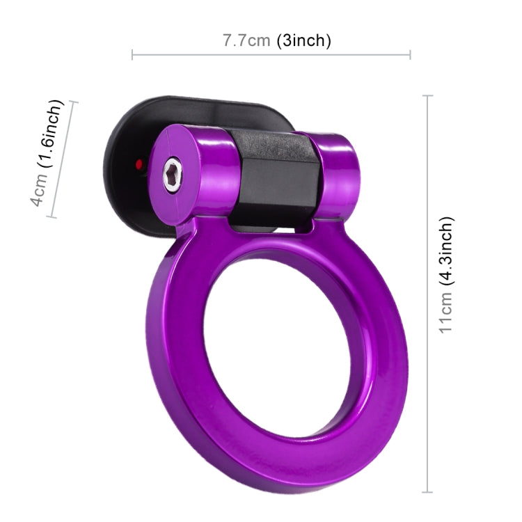 Car Truck Bumper Round Tow Hook Ring Adhesive Decal Sticker Exterior Decoration (Purple) - In Car by buy2fix | Online Shopping UK | buy2fix