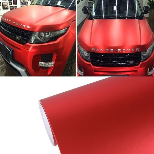 5m * 0.5m Ice Blue Metallic Matte Icy Ice Car Decal Wrap Auto Wrapping Vehicle Sticker Motorcycle Sheet Tint Vinyl Air Bubble Free(Red) - Auto Film by buy2fix | Online Shopping UK | buy2fix