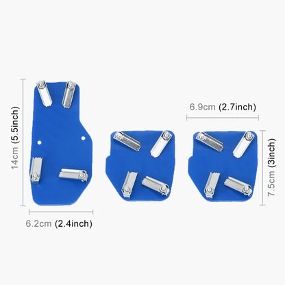 CS-321 3 in 1 Non-Slip Manual Car Truck Pedals Foot Brake Pad Cover Set (Blue) - In Car by buy2fix | Online Shopping UK | buy2fix