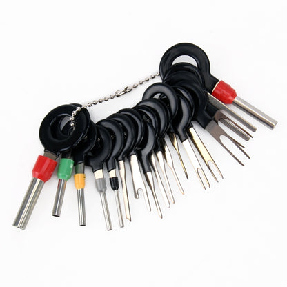 18 PCS Auto Car Plug Circuit Board Wire Harness Terminal Extraction Pick Connector Crimp Pin Back Needle Remove Tool - In Car by buy2fix | Online Shopping UK | buy2fix