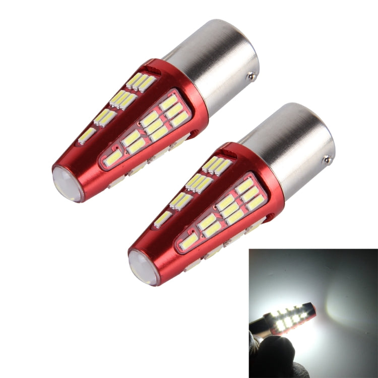 2 PCS 1156/BA15S 10W 800LM 6000K 48 SMD-4014 LEDs Canbus Car Brake Light Lamp, DC 12V(White Light) - Brake Lights by buy2fix | Online Shopping UK | buy2fix