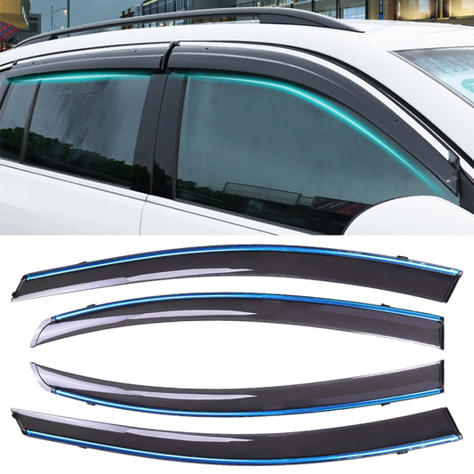 4 PCS Window Sunny Rain Visors Awnings Sunny Rain Guard for Honda CITY 2015-2018 Version - Window Foils & Solar Protection by buy2fix | Online Shopping UK | buy2fix