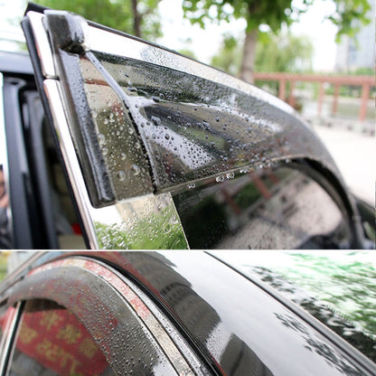 4 PCS Window Sunny Rain Visors Awnings Sunny Rain Guard for Honda CITY 2015-2018 Version - Window Foils & Solar Protection by buy2fix | Online Shopping UK | buy2fix