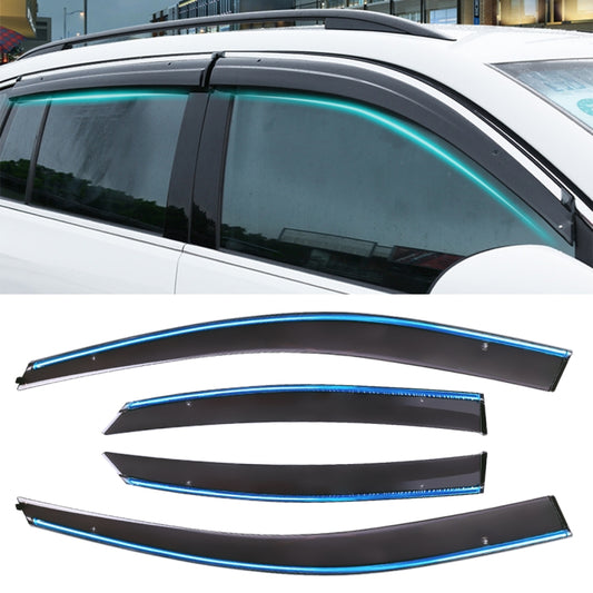 4 PCS Window Sunny Rain Visors Awnings Sunny Rain Guard for Ford Focus 2005-2011 Version Classic Style Hatchback - Window Foils & Solar Protection by buy2fix | Online Shopping UK | buy2fix