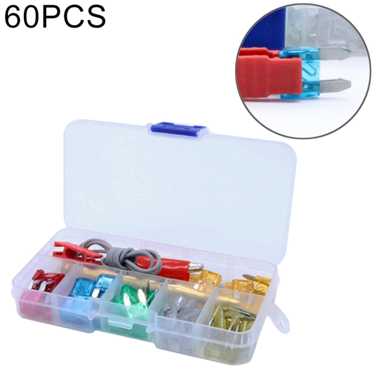 60 PCS Assorted Car Motorcycle Truck Small Size Blade Fuse Set 5A 10A 15A 20A 25A 30Amp & Test Pencil - In Car by buy2fix | Online Shopping UK | buy2fix