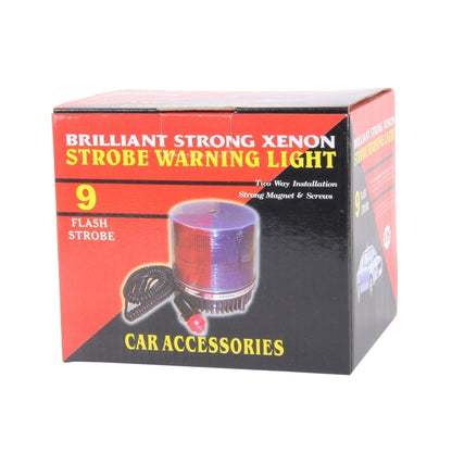 Brilliant Strong Xenon Strong Red Light And Blue Light Magnetic Doom Installation Flash Strobe Warning Light, DC 12V, Wire Length: 50cm - Warning Lights by buy2fix | Online Shopping UK | buy2fix