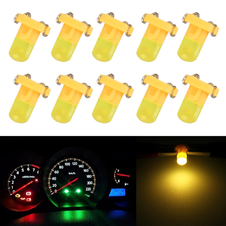 10 PCS 2W T3 Wedge Instrument Panel LED Light Dashboard Gauge Cluster Indicator Lamp Bulb(Amber) - Instrument Lights by buy2fix | Online Shopping UK | buy2fix