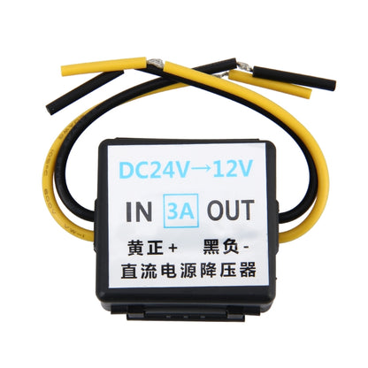 DC 24V to 12V Car Power Step-down Transformer, Rated Output Current: 3A - In Car by buy2fix | Online Shopping UK | buy2fix