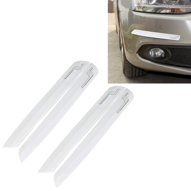 2 Pairs Universal Car Body Rear Bumper Protector Trim Cover Protective Strip Car Body Protective Strip Car Accessories Protective Stickers Car Protective Kit Car Body 4 Angle Protective Cover(White) - Anti Collision Sticker by buy2fix | Online Shopping UK | buy2fix