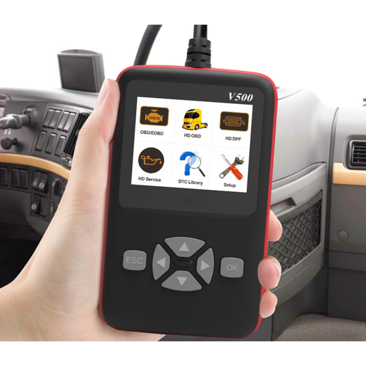 V500 Trunk HD Reading Card Professional OBDII Diagnostic Code Scanner Tool - In Car by buy2fix | Online Shopping UK | buy2fix