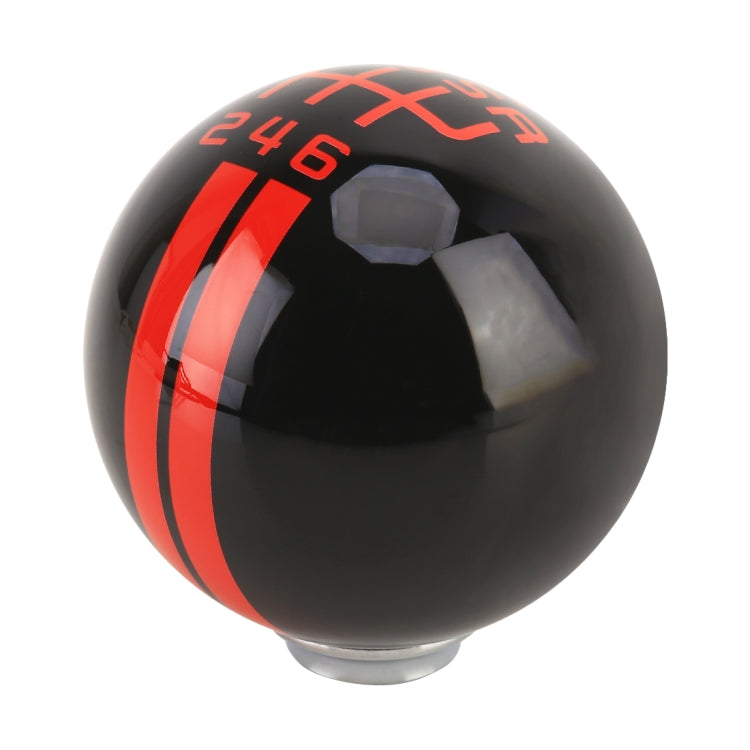 Universal Vehicle Ball Shape Modified Resin Shifter Manual 6-Speed Right-R Gear Shift Knob(Black Red) - Shift Knob by buy2fix | Online Shopping UK | buy2fix