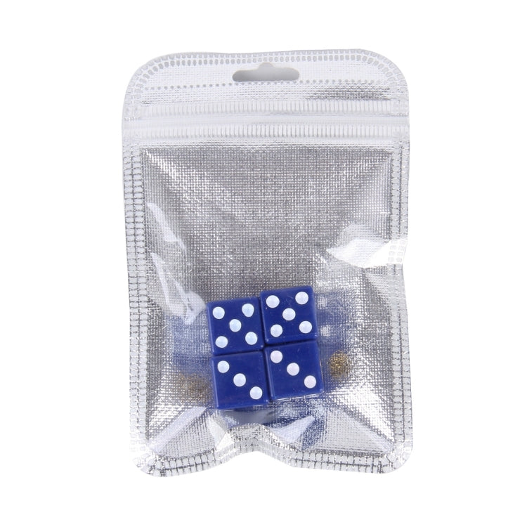 4 PCS Plastic Plated Dice Shape Universal Tire Valve Stem Cap(Blue) - In Car by buy2fix | Online Shopping UK | buy2fix