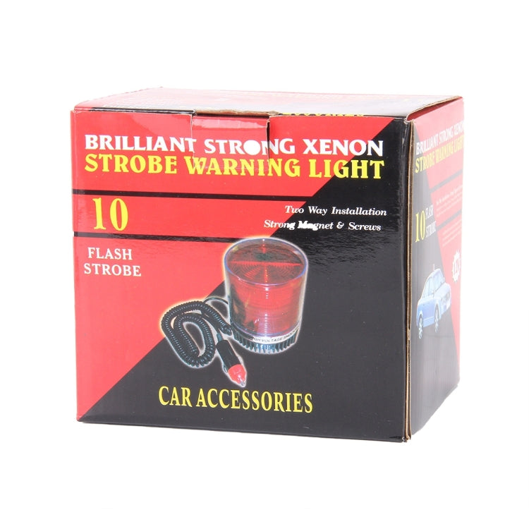 Brilliant Strong Xenon Strong Magnetic Doom Installation Flash Strobe Warning Light, DC 12V, Wire Length: 60cm(Yellow Light) - Warning Lights by buy2fix | Online Shopping UK | buy2fix