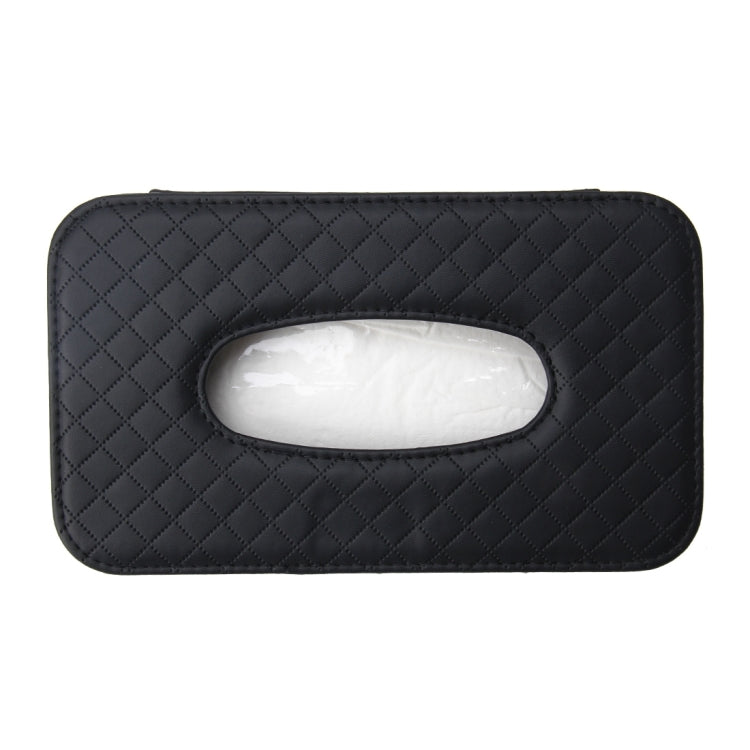 Universal Car Facial Tissue Box Case Holder Tissue Box Fashion and Simple Paper Napkin Bag with Napkin(Black) - Tissue Boxes by buy2fix | Online Shopping UK | buy2fix