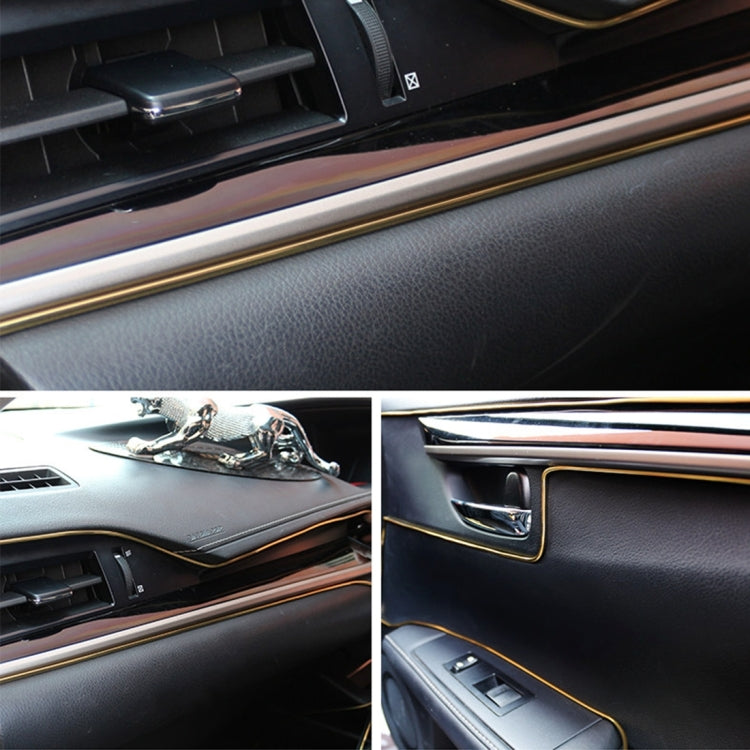 5m Flexible Trim For DIY Automobile Car Interior Exterior Moulding Trim Decorative Line Strip with Film Scraper(Gold) - Anti Collision Sticker by buy2fix | Online Shopping UK | buy2fix