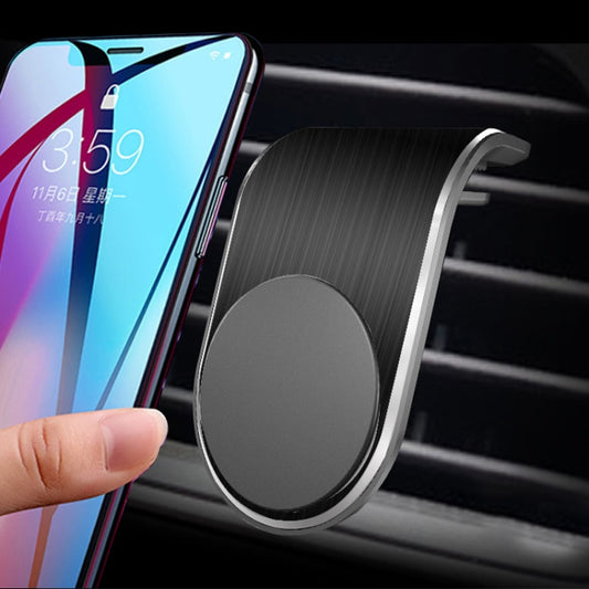Car Metal Magnetic Air Outlet Mobile Phone Holder Bracket (Black) - In Car by buy2fix | Online Shopping UK | buy2fix