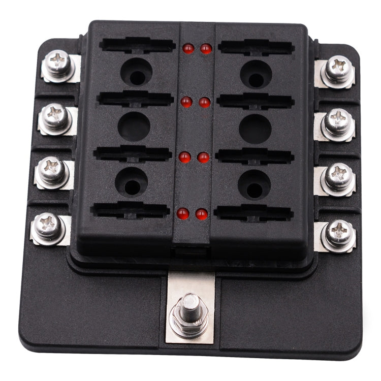 1 in 8 Out Fuse Box Screw Terminal Section Fuse Holder Kits with LED Warning Indicator for Auto Car Truck Boat - In Car by buy2fix | Online Shopping UK | buy2fix