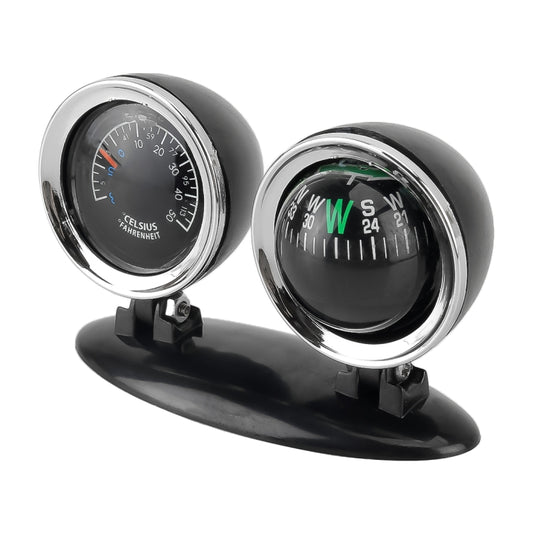 2 in 1 Guide Ball Car Guidance Compass Thermometer Cars Auto Dashboard - In Car by buy2fix | Online Shopping UK | buy2fix