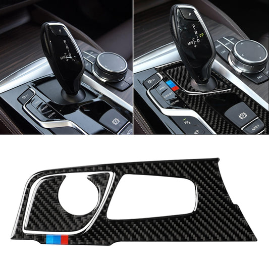 2 in 1 Car Tricolor Carbon Fiber Gear Position Panel Decorative Sticker for BMW 5 Series G38 528Li / 530Li / 540Li 2018, Left Drive - Car Interior Mouldings by buy2fix | Online Shopping UK | buy2fix