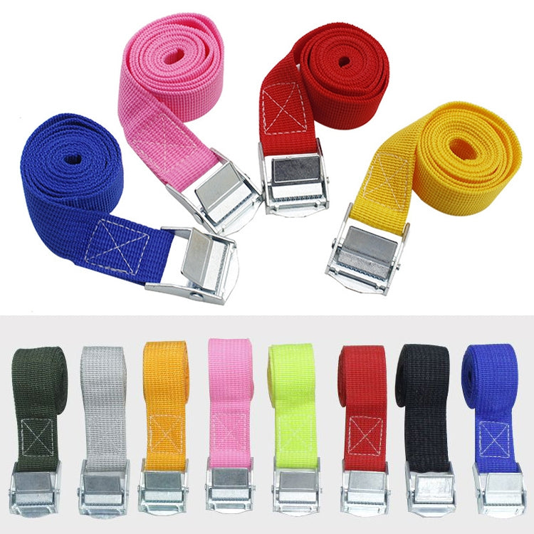 Car Tension Rope Luggage Strap Belt Auto Car Boat Fixed Strap with Alloy Buckle,Random Color Delivery, Size: 25mm x 2m - Roof Racks by buy2fix | Online Shopping UK | buy2fix