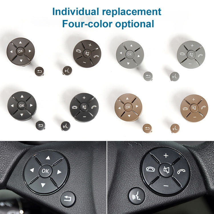 Car Left Side Steering Wheel Switch Buttons Panel for Mercedes-Benz W204 2007-2014, Left Driving(Grey) - In Car by buy2fix | Online Shopping UK | buy2fix