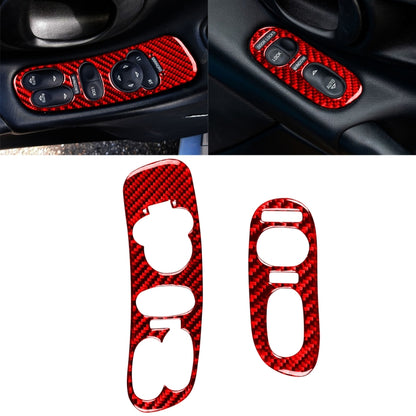 2 in 1 Car Carbon Fiber Door Control Panel  Sticker Set B for Chevrolet Corvette C5 1998-2004, Left Drive(Red) - In Car by buy2fix | Online Shopping UK | buy2fix