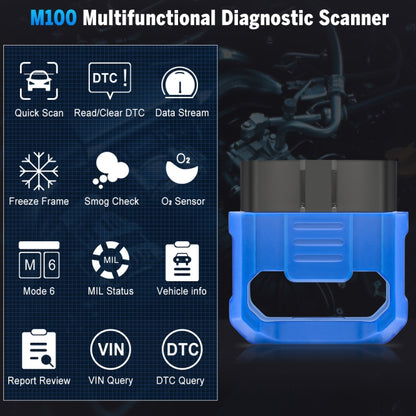 M100 ELM327 Bluetooth 4.0 OBD2 Fault Diagnostic Scanner - In Car by buy2fix | Online Shopping UK | buy2fix