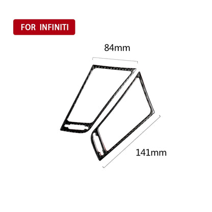 2 PCS Car Carbon Fiber Central Air Outlet Frame Decorative Sticker for Infiniti Q50 / Q60 -  by buy2fix | Online Shopping UK | buy2fix