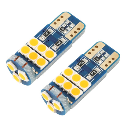 2 PCS T10 DC12 / 1W 9LEDs SMD-3030 Car Clearance Light(Yellow Light) - In Car by buy2fix | Online Shopping UK | buy2fix