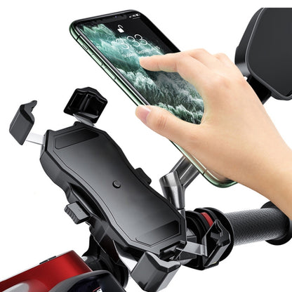 Motorcycle / Bicycle Semi-automatic Contraction Fixing Bracket Phone Holder -  by buy2fix | Online Shopping UK | buy2fix