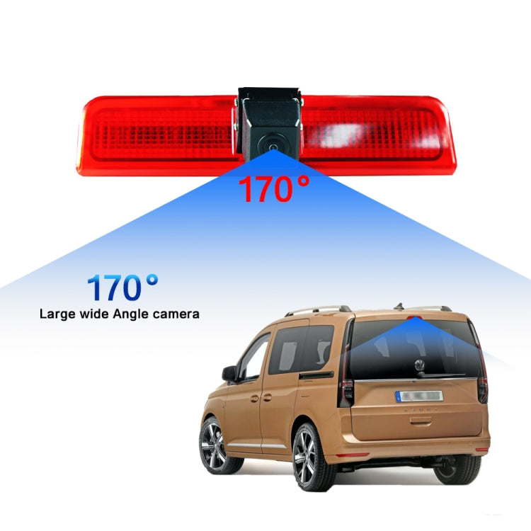 PZ476 Car Waterproof 170 Degree Brake Light View Camera + 7 inch Rearview Monitor for Volkswagen Caddy 2013-2015 - In Car by buy2fix | Online Shopping UK | buy2fix