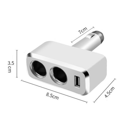 SHUNWEI SD-1909 80W 0.8A Car 2 in 1 USB Charger 90 Degree Free Rotation Cigarette Lighter (White) -  by SHUNWEI | Online Shopping UK | buy2fix