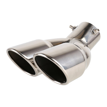 Universal Car Styling Stainless Steel Elbow Exhaust Tail Muffler Tip Pipe, Inside Diameter: 6cm (Silver) - In Car by buy2fix | Online Shopping UK | buy2fix