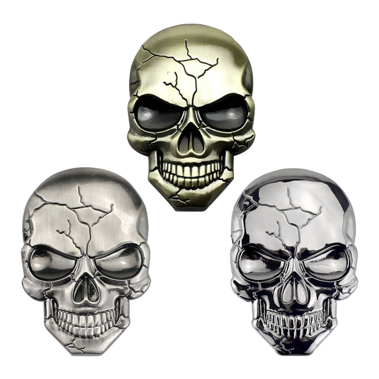 Three-dimensional Devil Skull Metal Car Sticker (Titanium Color) - In Car by buy2fix | Online Shopping UK | buy2fix