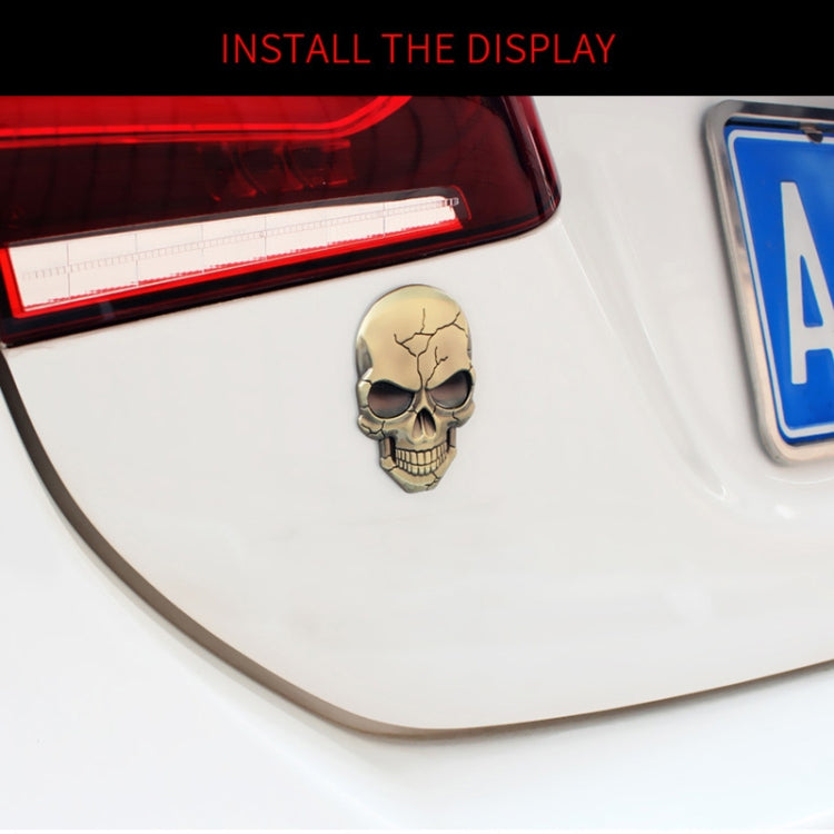 Three-dimensional Devil Skull Metal Car Sticker (Bronze) - In Car by buy2fix | Online Shopping UK | buy2fix