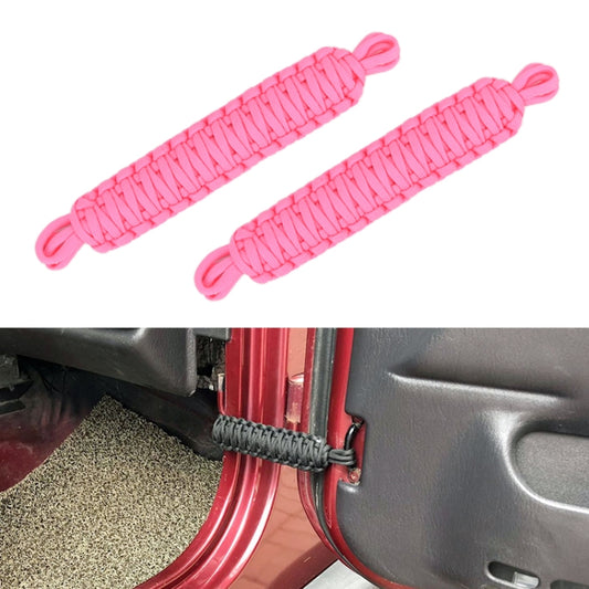 Car Door Limit Braided Rope Strap for Jeep Wrangler (Pink) - In Car by buy2fix | Online Shopping UK | buy2fix