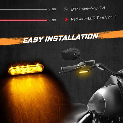 1 Pair Motorcycle Flashing Handlebar LED Turn Signal Light - In Car by buy2fix | Online Shopping UK | buy2fix