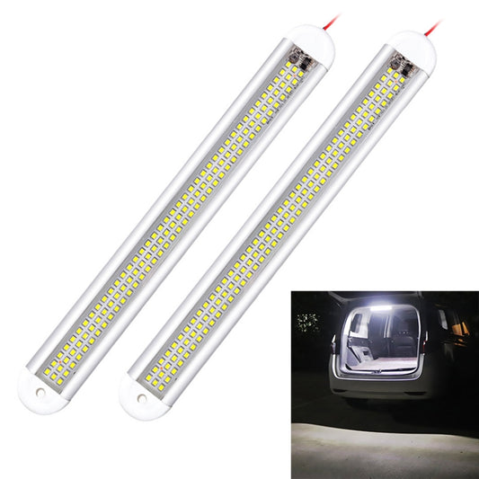 2 PCS ZS-3385 DC12-85V High Bright 120LEDs Lamp Beads Car Dome Light Cabin Light Bar - In Car by buy2fix | Online Shopping UK | buy2fix