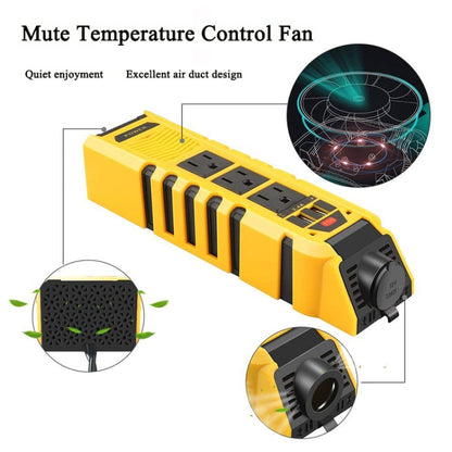 12V to 110V 150W Car Correction Sine Wave Inverter, US Plug - In Car by buy2fix | Online Shopping UK | buy2fix