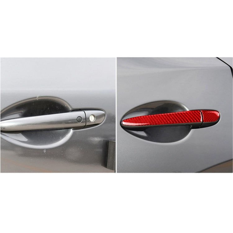 Car Carbon Fiber without Hole Outside Door Handle Decorative Sticker for Mazda CX-5 2017-2018, Left Drive (Red) - In Car by buy2fix | Online Shopping UK | buy2fix