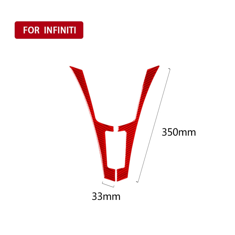 Car Carbon Fiber Central Control F Frame Decorative Sticker for Infiniti Q50 2014-2020, Left and Right Drive(Red) - In Car by buy2fix | Online Shopping UK | buy2fix