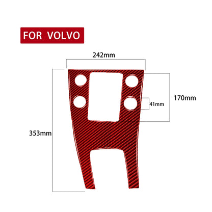 Car Carbon Fiber Central Control Panel Decorative Sticker for Volvo V60 2010-2017, Left Drive(Red) - In Car by buy2fix | Online Shopping UK | buy2fix