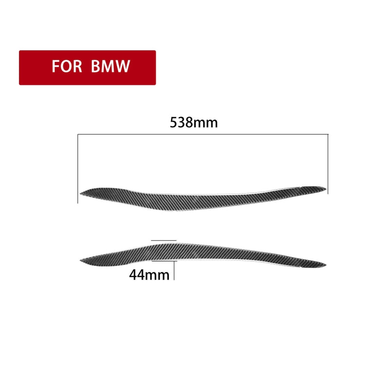 2 PCS / Set Carbon Fiber Car Lamp Eyebrow Decorative Sticker for BMW X5/E70 2010-2012, Drop Glue Version -  by buy2fix | Online Shopping UK | buy2fix