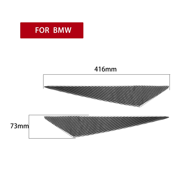 2 PCS / Set Carbon Fiber Car Lamp Eyebrow Decorative Sticker for BMW X1/E84 2009-2014, Drop Glue Version - In Car by buy2fix | Online Shopping UK | buy2fix